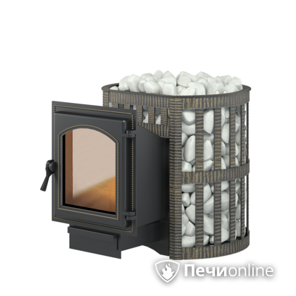 Дровяная банная печь Везувий Легенда Ковка 12 (220) чугун в Клине